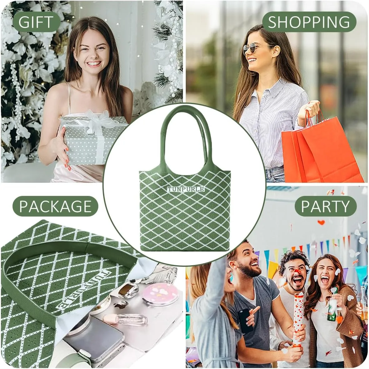 Women Tote Bag Lightweight Top Handle Bag Washable Shoulder Tote Handbag With Snap