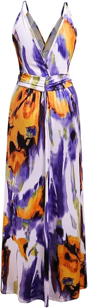 Women Transformer Convertible Multi Way Wrap V-Neck Wedding Bridesmaid Dress Halter Ombre Floral Long Evening Prom Maxi Dress