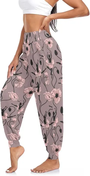 Women Yoga Pants High Waisted Stretch Loose Boho Trousers Sports Dance Harem Pants