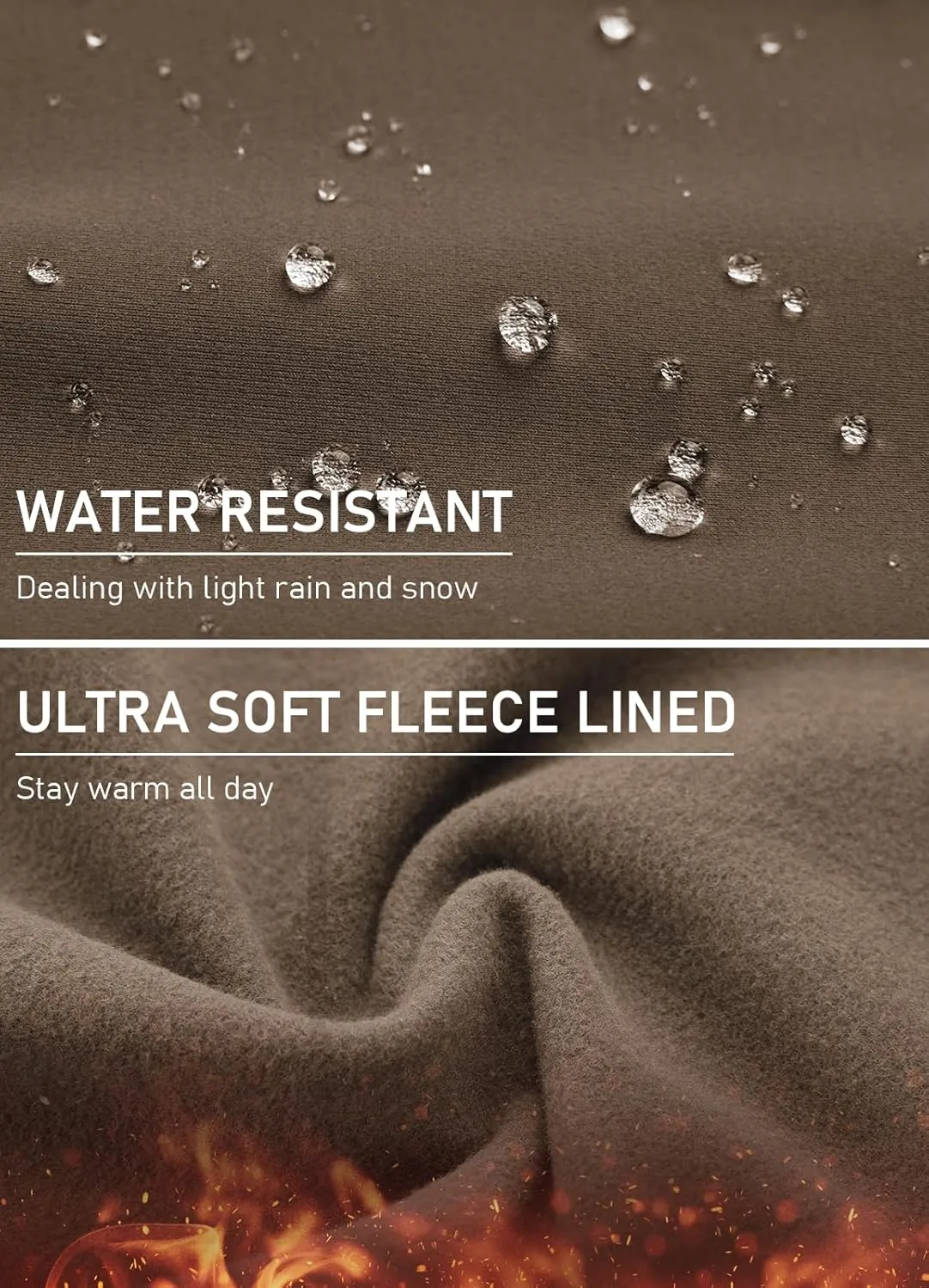 Women's 27” Fleece Lined Snow Leggings Thermal Lining Water Resistant Pants Warm Pocket Winter Tights