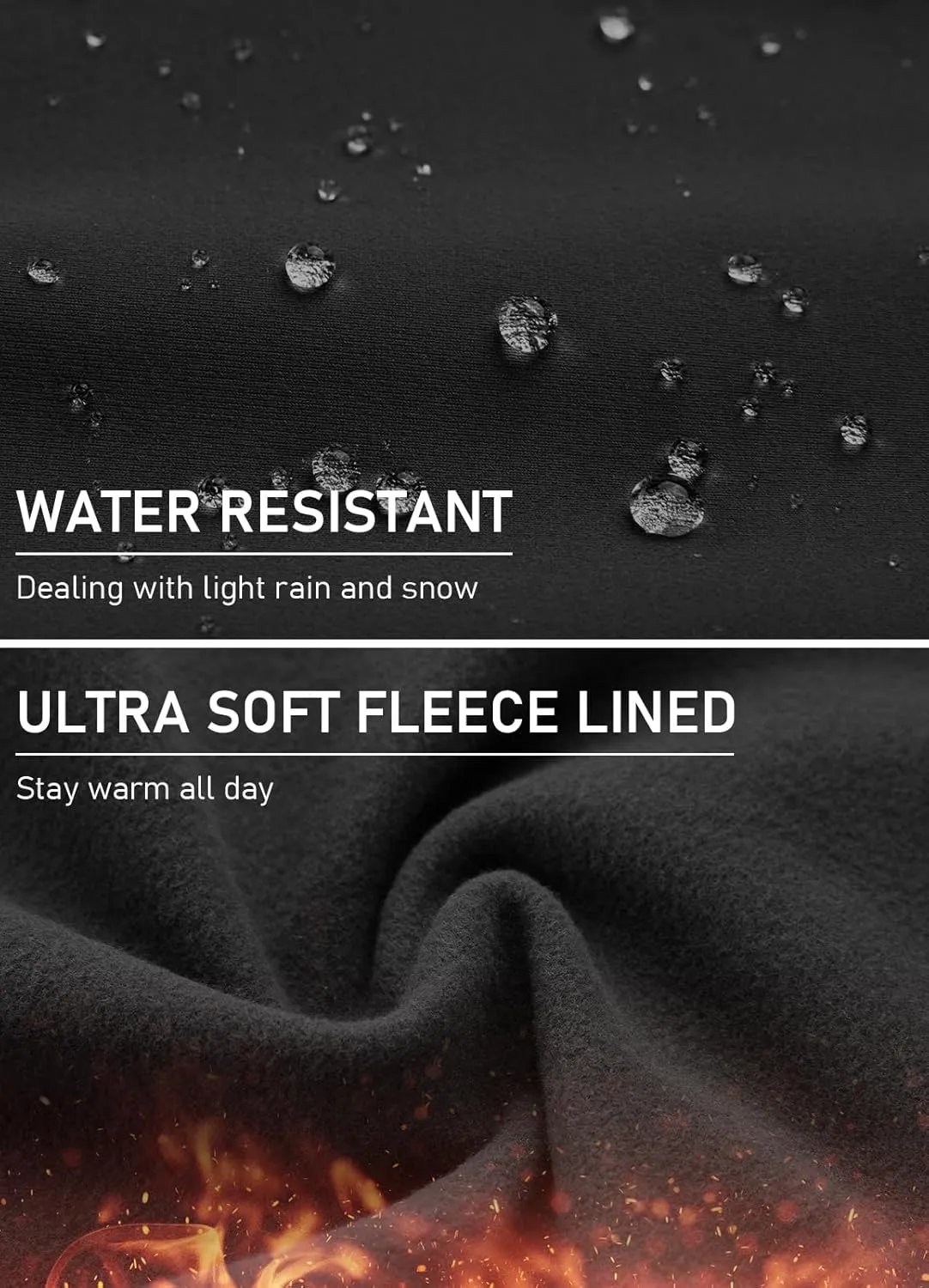 Women's 27” Fleece Lined Snow Leggings Thermal Lining Water Resistant Pants Warm Pocket Winter Tights