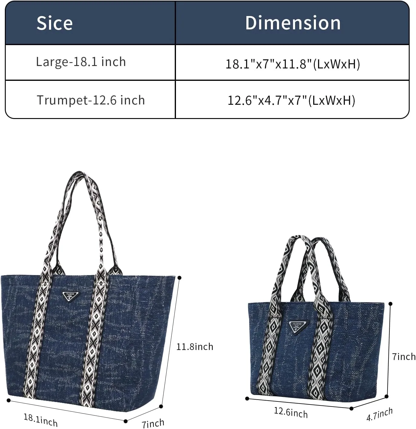 Women's Fabric Knit Printed Webbing Tote Bag