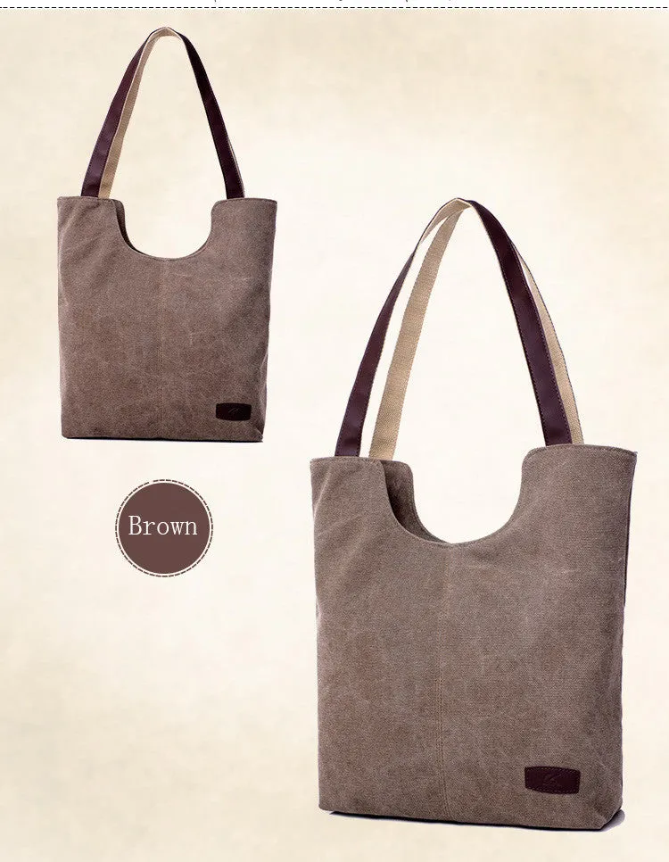 Women's high quality canvas shoulder handbags