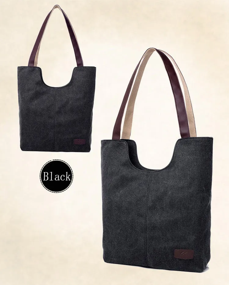 Women's high quality canvas shoulder handbags