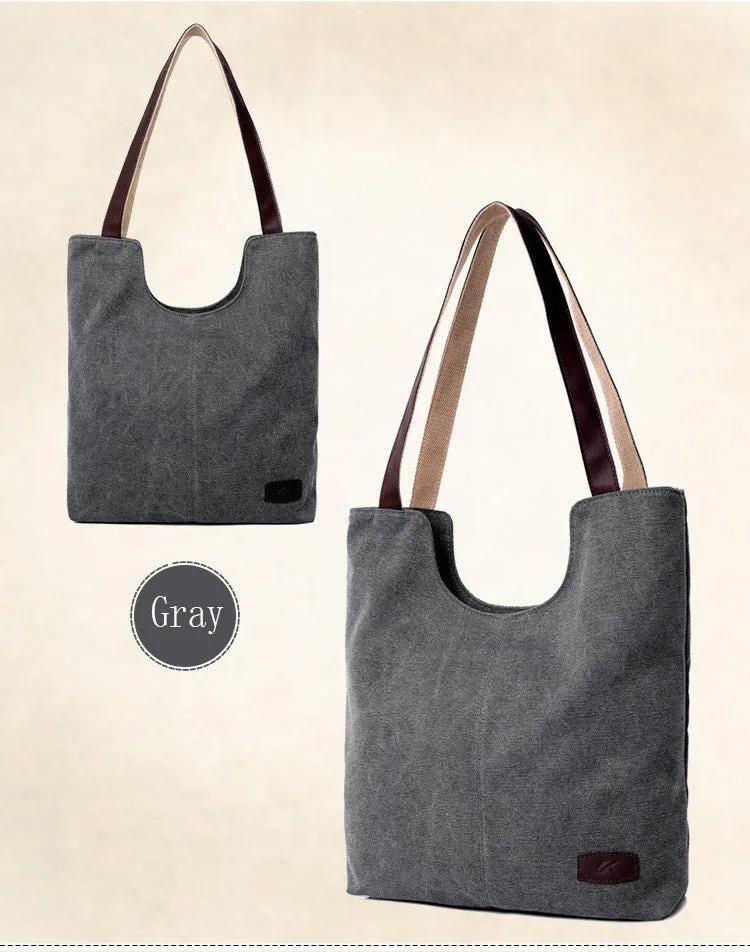 Women's high quality canvas shoulder handbags
