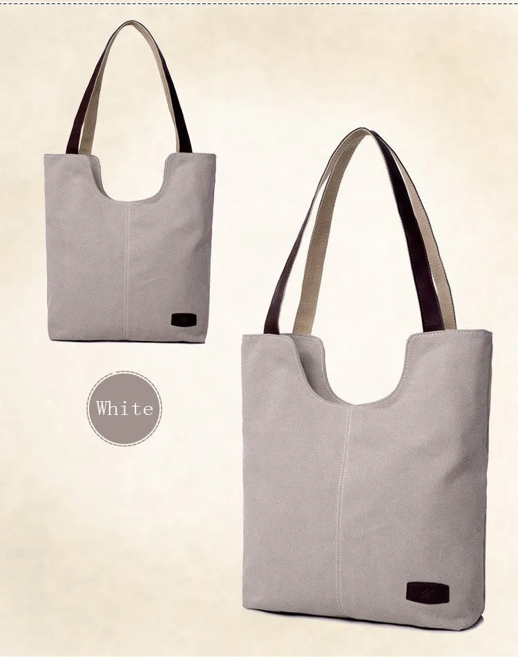 Women's high quality canvas shoulder handbags