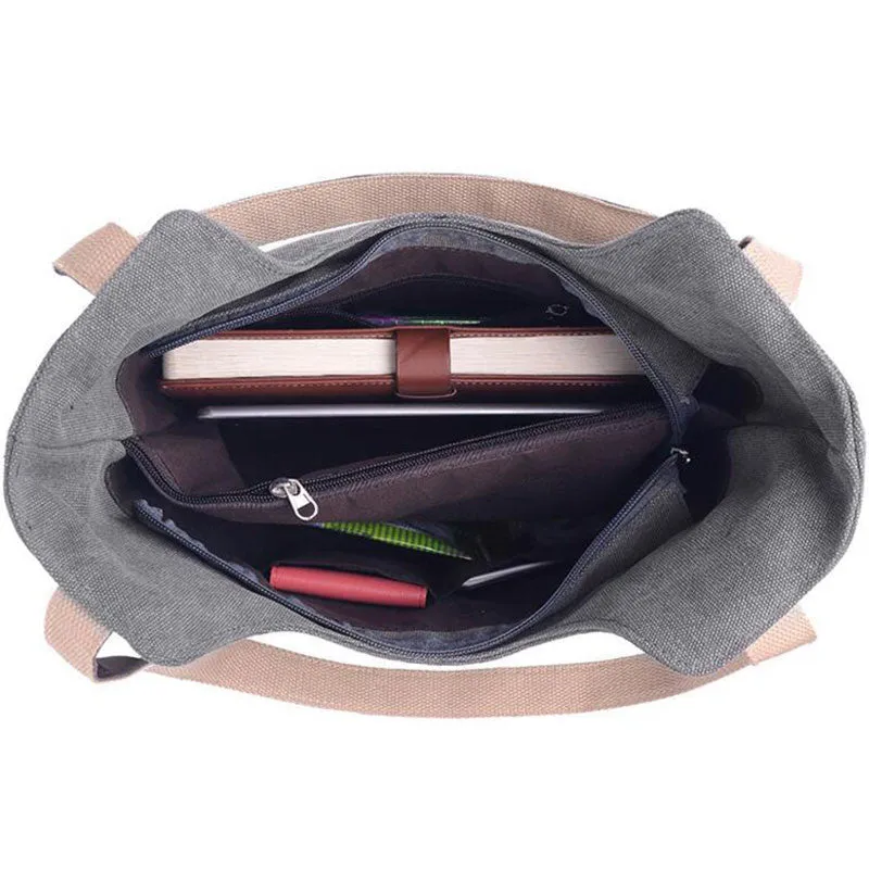 Women's high quality canvas shoulder handbags