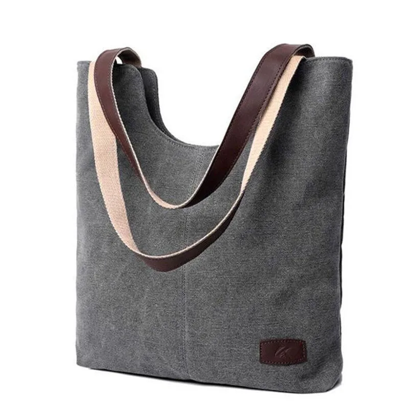 Women's high quality canvas shoulder handbags
