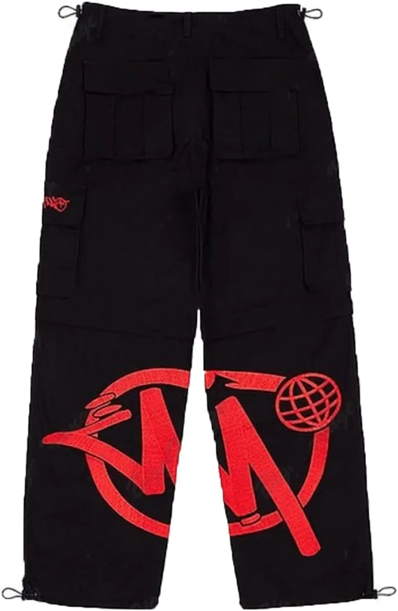 Womens Jeans High Waist Baggy Overalls Cargo Pants New Hip Hop Rock Minus Two Y2K Loose Joggers Trousers Streetwear