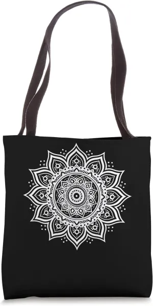 Womens Mandala Vintage Spiritual Zen Casual Vacation Graphic Tote Bag