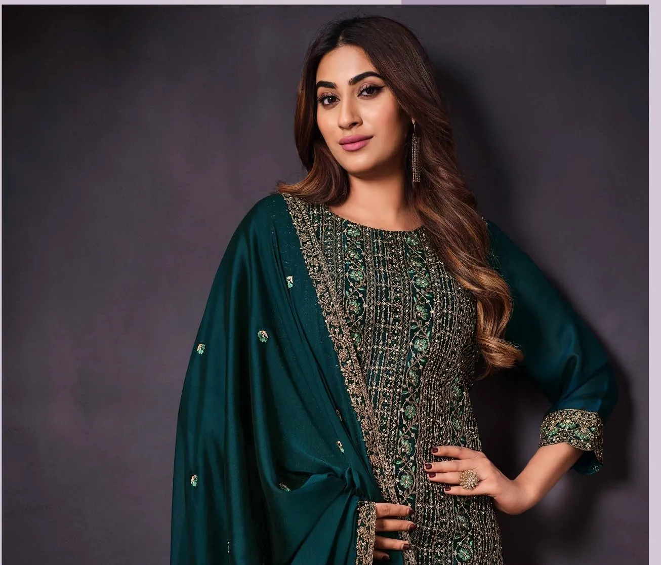 women's ready to wear embroidered plus size eid festival pakistani salwar kameez suit for women (5281-85)
