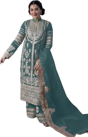 women's ready to wear embroidered plus size eid festival pakistani salwar kameez suit for women (k166)