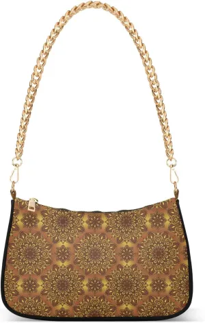 Women's Shoulder Handbags Chain Shoulder Brace for Women Bag Bohemian Print Ladies Vacation Handbags Tote Purse,Multi1