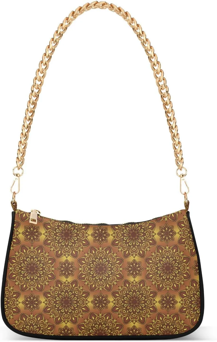 Women's Shoulder Handbags Chain Shoulder Brace for Women Bag Bohemian Print Ladies Vacation Handbags Tote Purse,Multi1