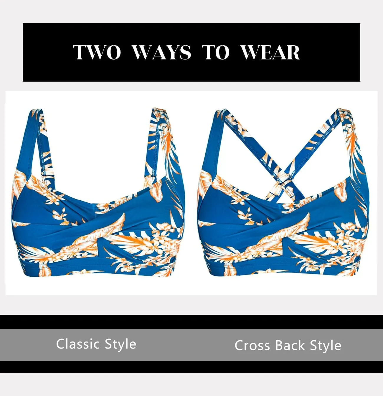 Women's Twist Front Full Coverage Swimsuit V Neck Padded High Waisted Ruched Bikini Set Two Piece Bathing Suit