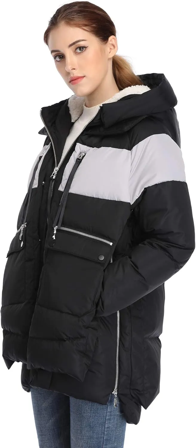 Women's Winter Thickened Down Jackets Long Down Coats Warm Parka with Hood