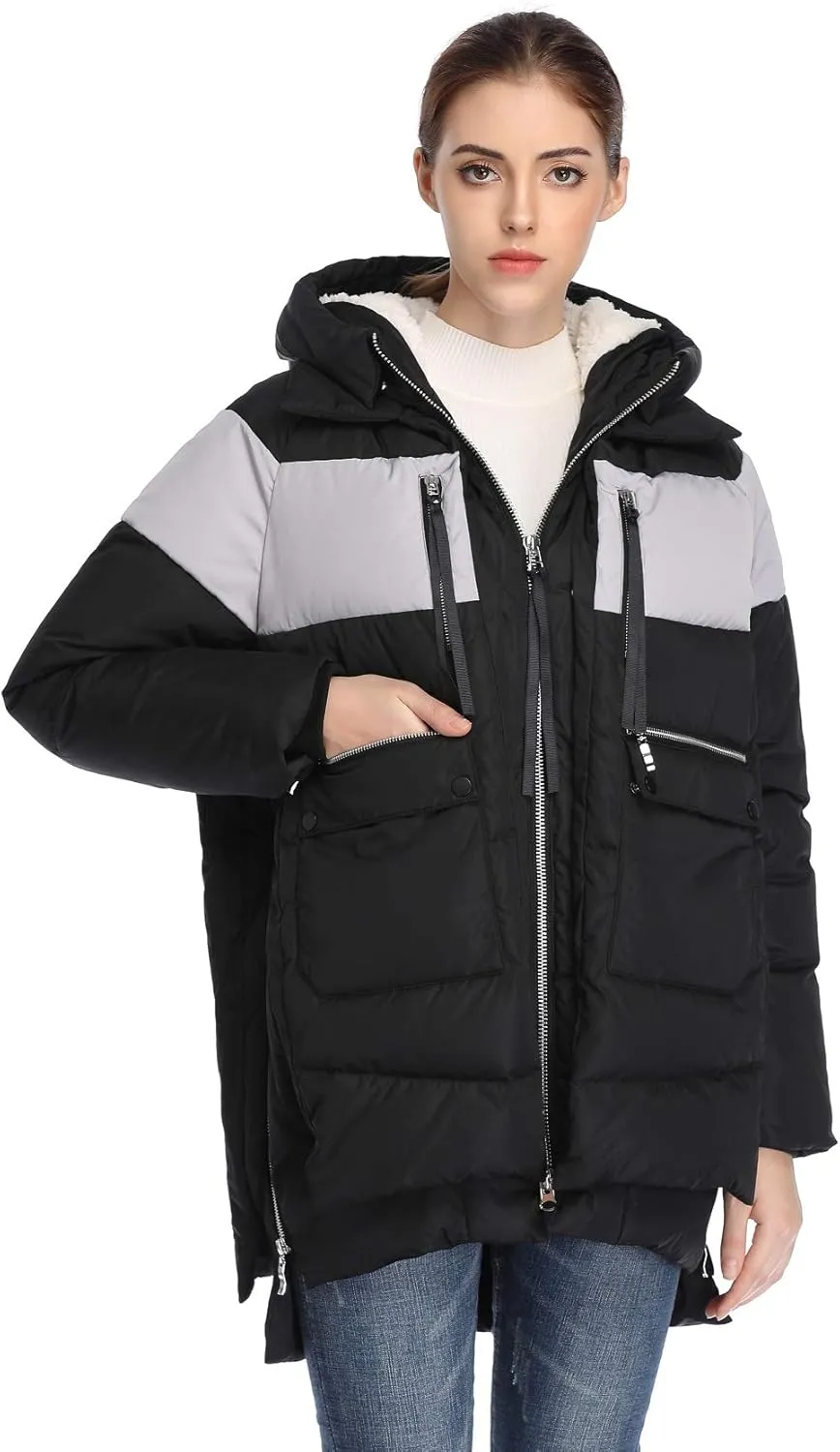 Women's Winter Thickened Down Jackets Long Down Coats Warm Parka with Hood
