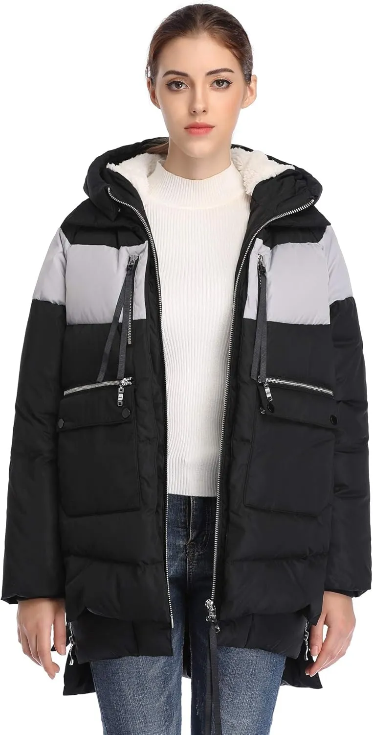 Women's Winter Thickened Down Jackets Long Down Coats Warm Parka with Hood