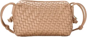 Woven Crossbody Bag for Women Vegan Leather Small woven purse with Adjustable Straps