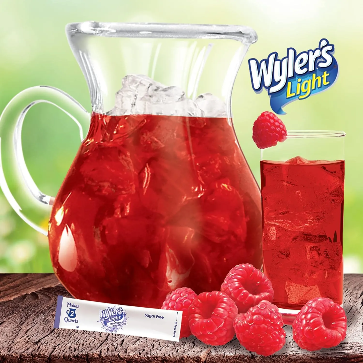 Wyler's Light Pitcher Packs, Water Drink Mix, Raspberry, 6 Boxes (36 Pitcher Packets)