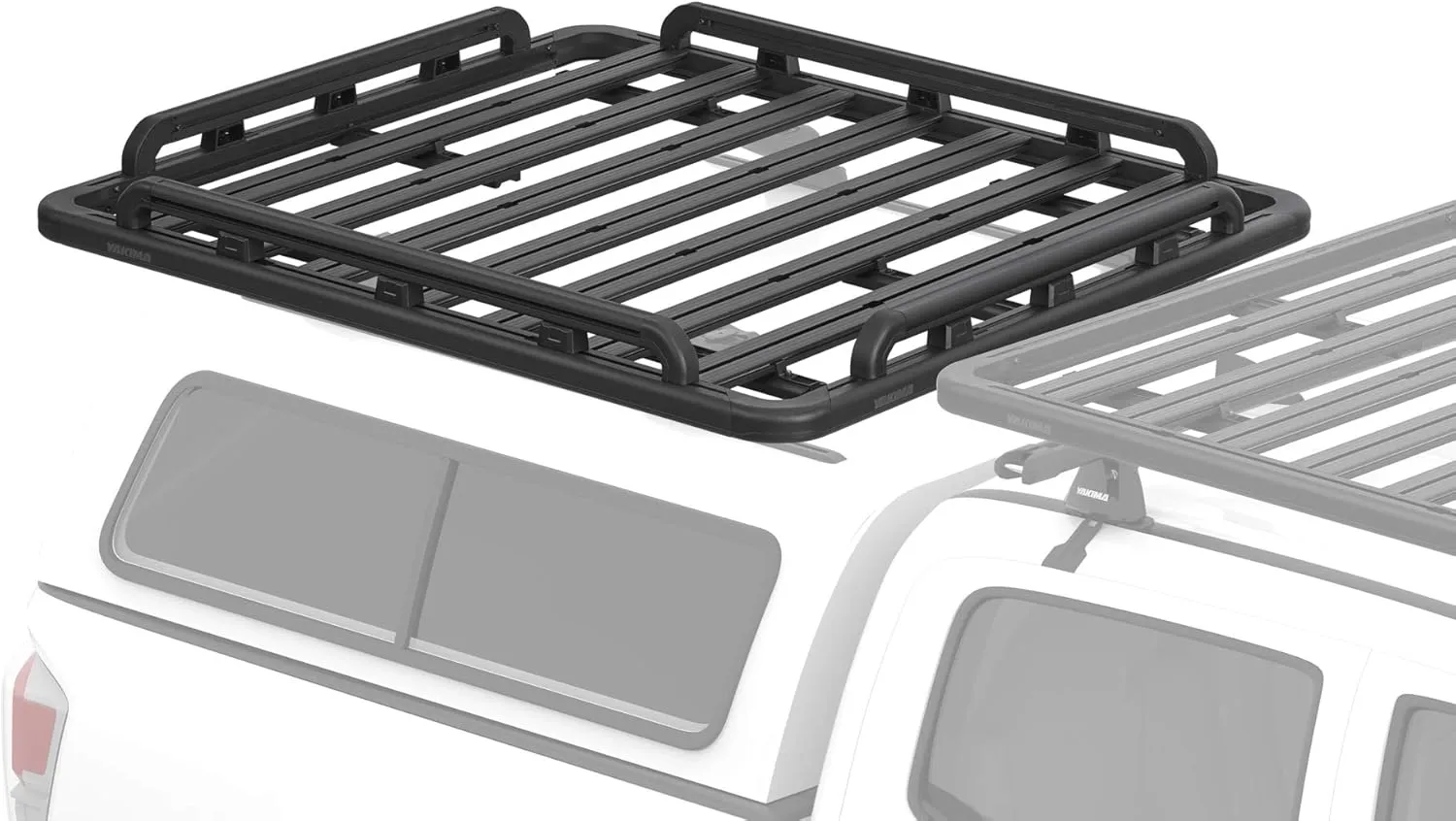 YAKIMA 60 by 54 Inch Aluminum LockNLoad Perimeter Raised Rail Kit for Roof Rack Fits Most T Slot Equipped Platforms, Black, Set of 4