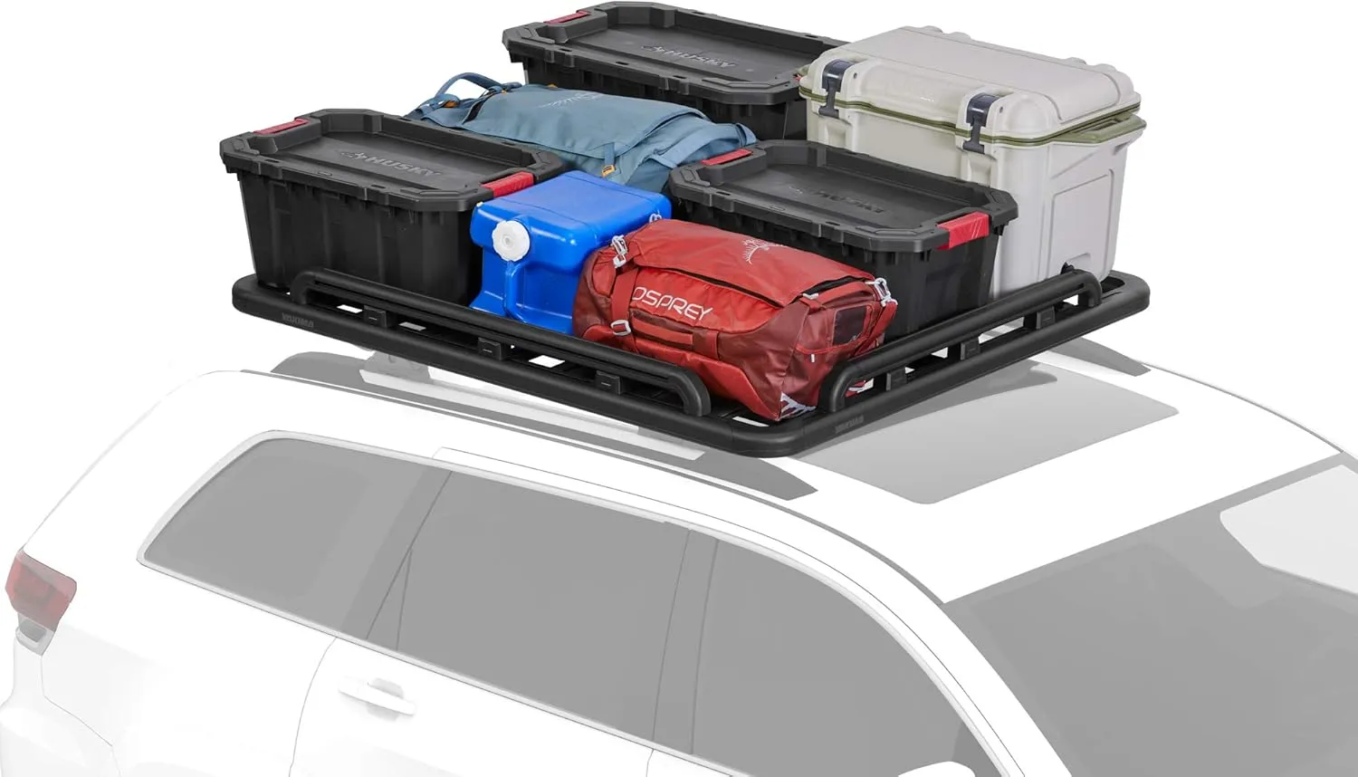 YAKIMA 60 by 54 Inch Aluminum LockNLoad Perimeter Raised Rail Kit for Roof Rack Fits Most T Slot Equipped Platforms, Black, Set of 4
