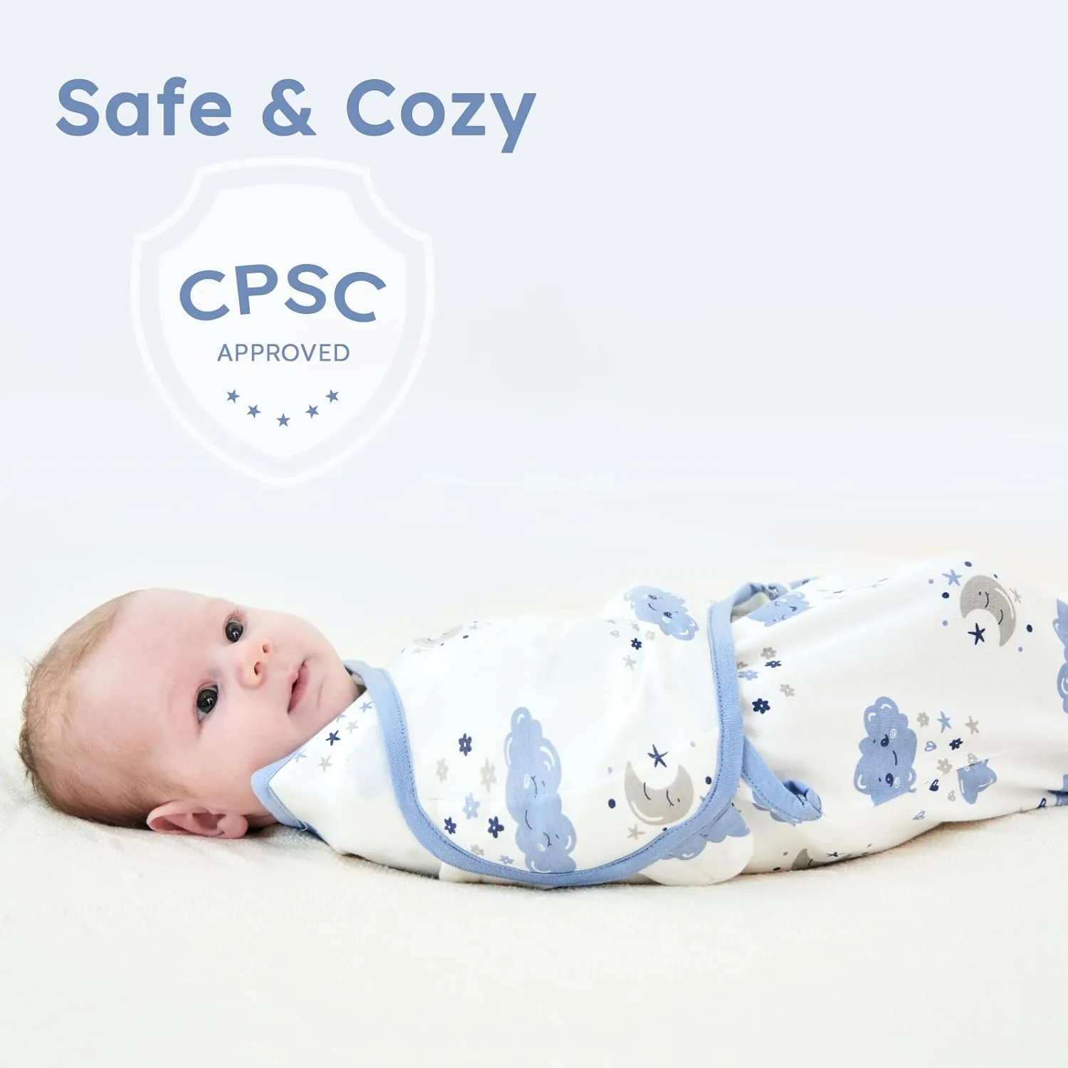 Yoofoss Baby Swaddles for Newborns 100% Organic Cotton, Adjustable Swaddle Sleep Sack 0-3 Months Newborn Swaddle Sack, Breathable Soft(Small)