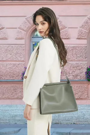 zency 100% Soft Genuine Leather For Female Large Simple Vintage Bucket Bag Women Luxury Shoulder Bags Casual Pillow Crossbody