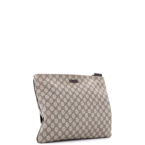 Zip Top Messenger Bag GG Coated Canvas Large