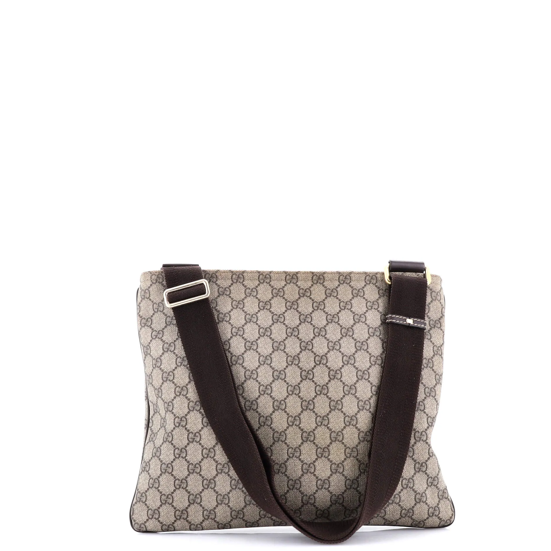 Zip Top Messenger Bag GG Coated Canvas Large