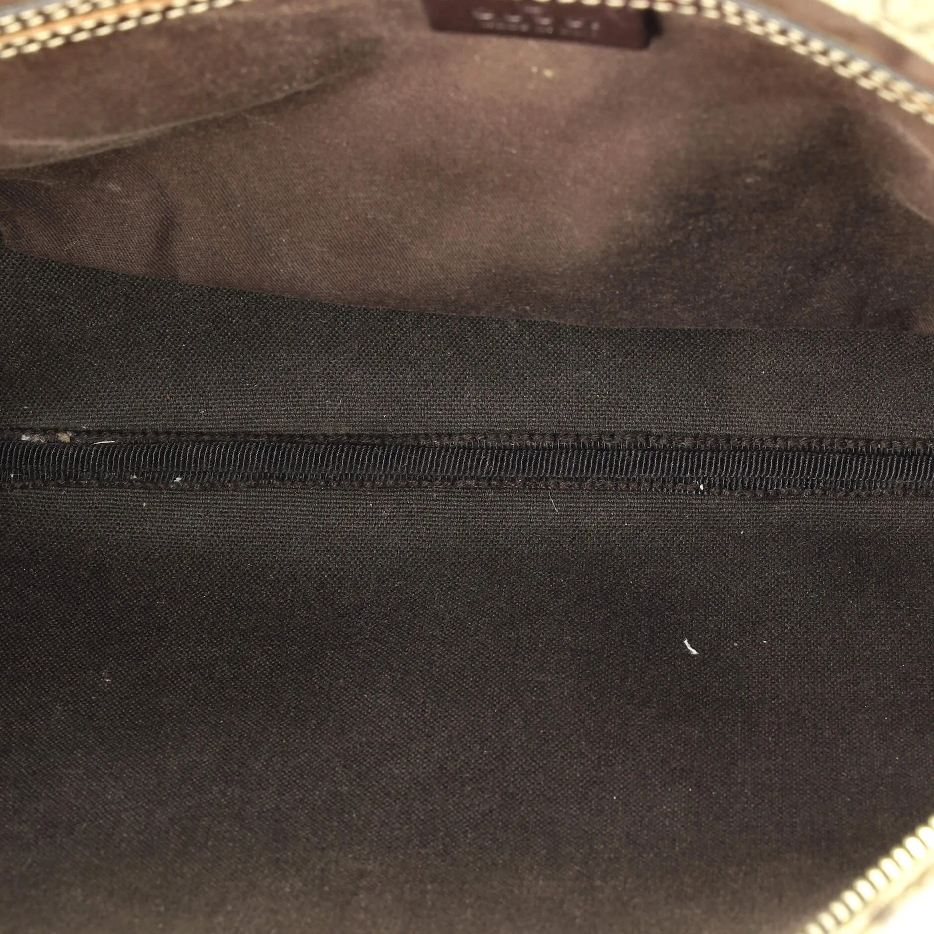 Zip Top Messenger Bag GG Coated Canvas Large